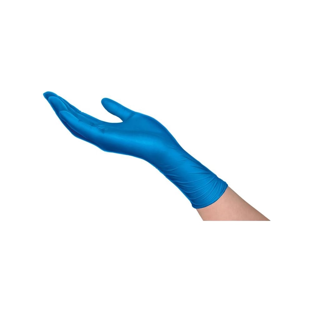 Одноразовые латексные перчатки ООО Комус, цвет синий, размер L