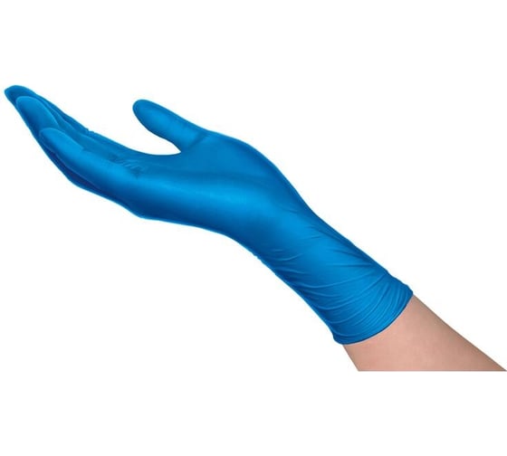 Изображение товара Одноразовые латексные перчатки ООО Комус libry high risk синие, 25 пар, размер XL 1817180