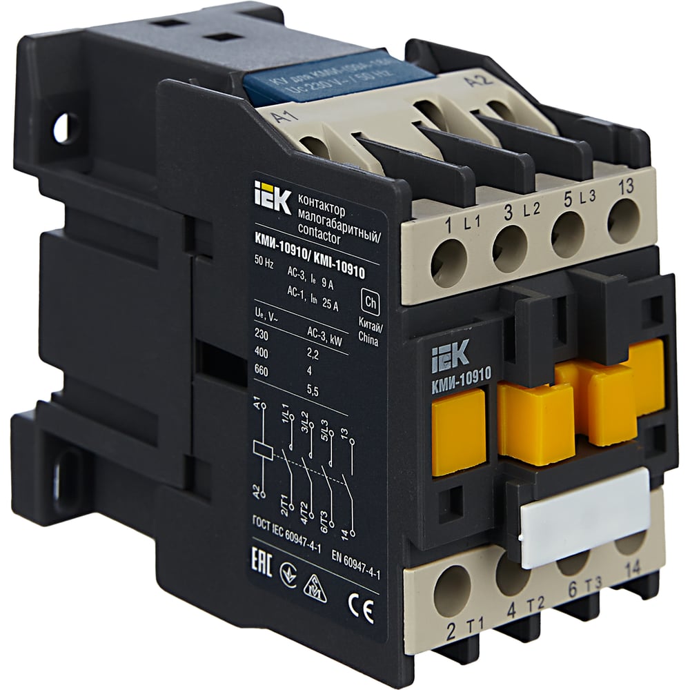 Изображение товара Контактор IEK КМИ-10910 9А 230В ИЭК KKM11-009-230-10