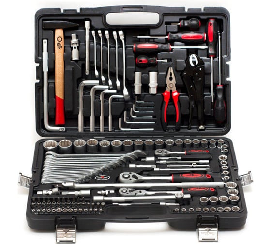 Изображение товара Набор инструмента СЕРВИС КЛЮЧ 142 предмета, 12 граней 12142