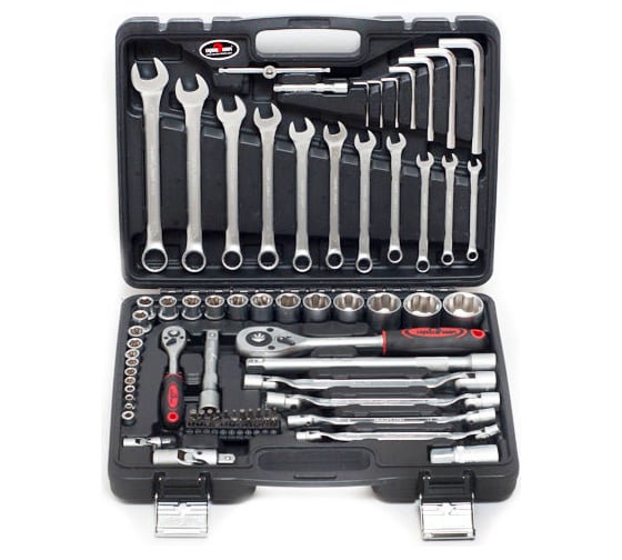 Изображение товара Набор инструментов СЕРВИС КЛЮЧ 77 предметов 11077