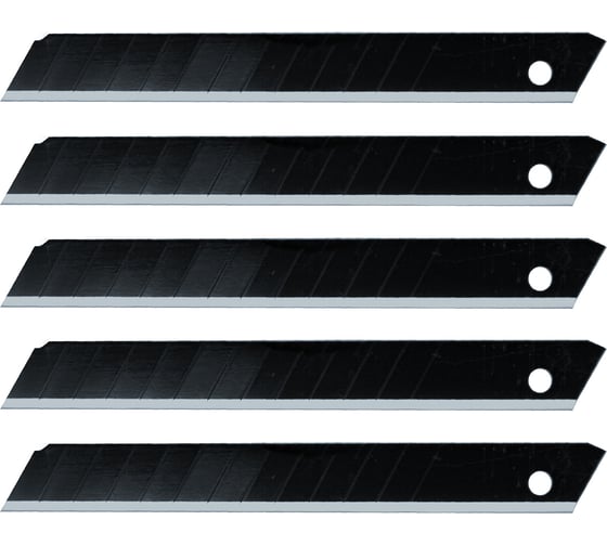 Изображение товара Лезвия для ножей сегментированные,с воронением, 9 мм, 5 шт. RAGE by VIRA 831494