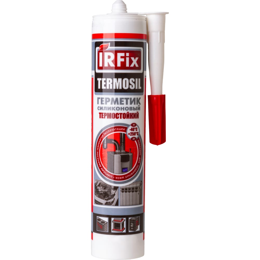 Высокотемпературный силиконовый герметик IRFIX герметик высокотемпературный alteco красный 85 г