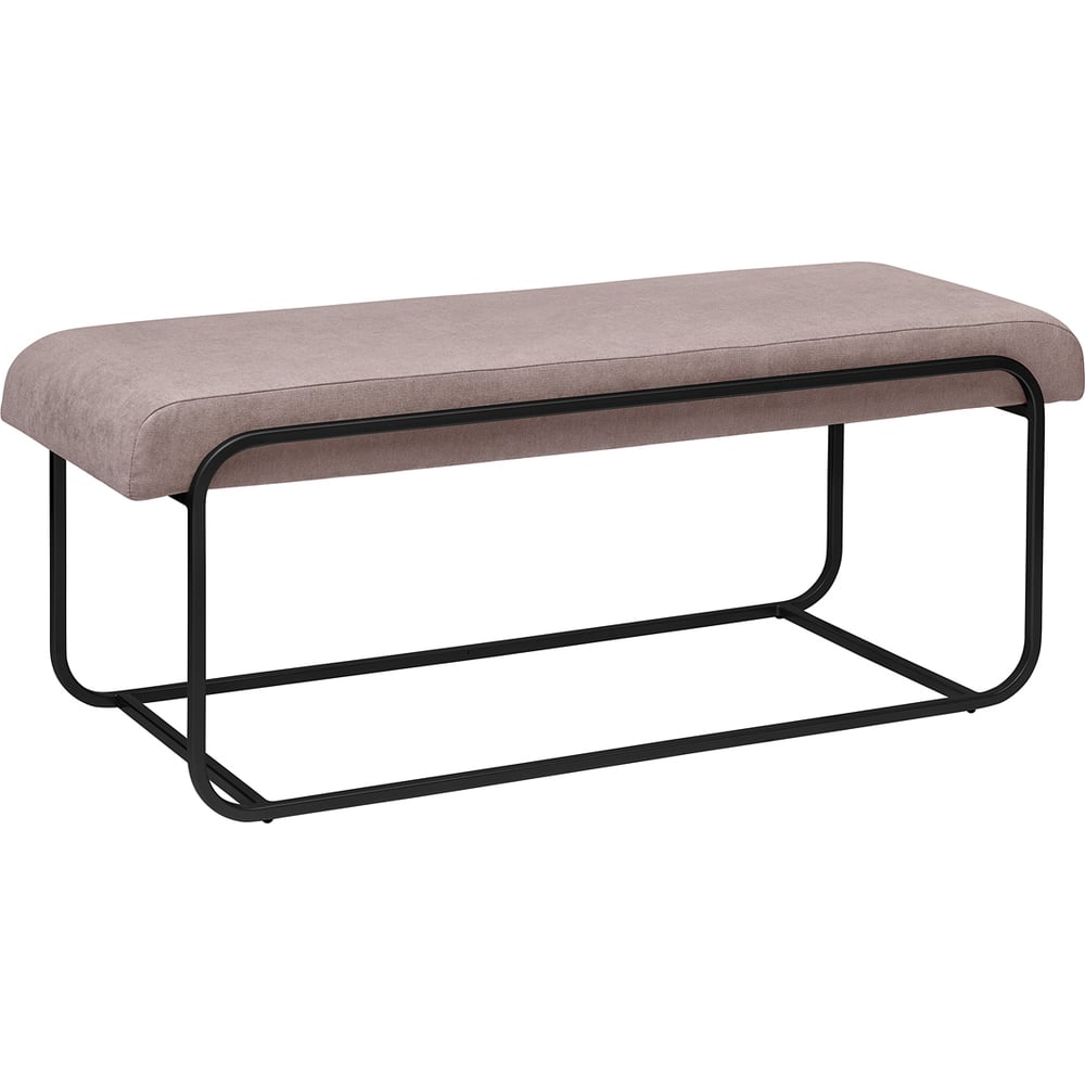 Изображение товара Банкетка GreenWeen SIENA черный каркас и микрошенилл CLAY современный дизайн