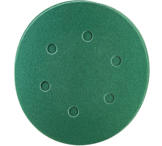 Изображение товара Диск шлифовальный KM10 (10 шт; 150 мм; P240; 6 отверстий; Velcro) БАЗ 960000141995