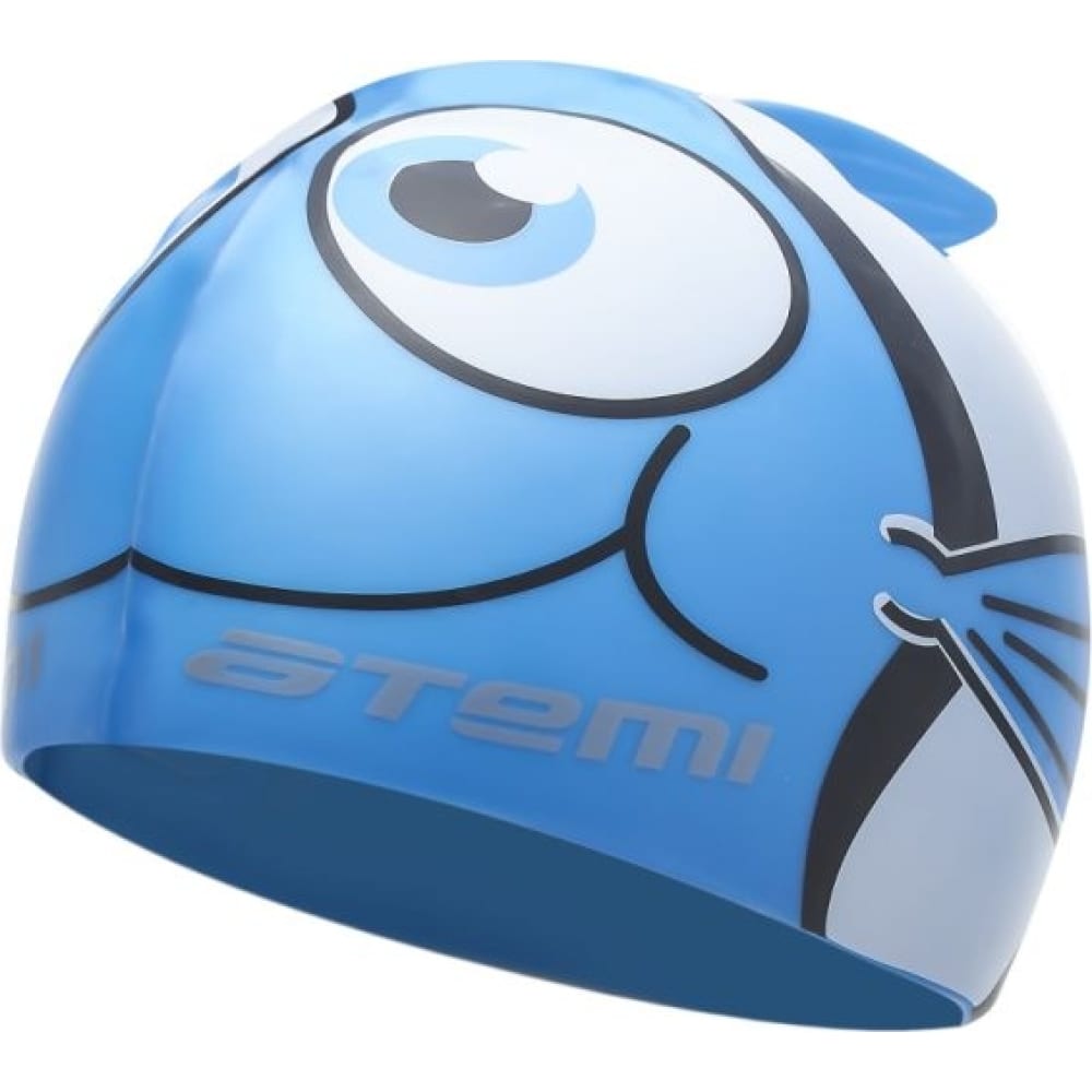 Детская шапочка для плавания ATEMI шапочка для плавания взрослая объемная с подкладом обхват 54 60 см голубой
