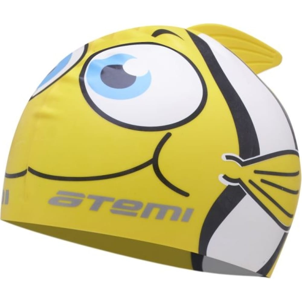 Детская шапочка для плавания ATEMI маска и трубка для плавания детская желтый