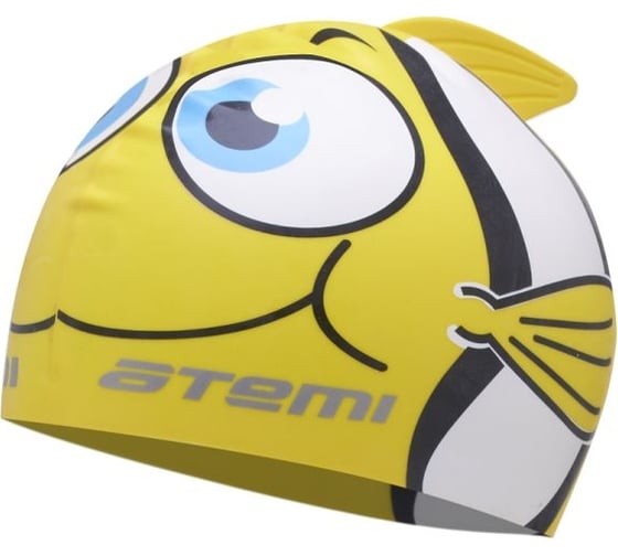 Изображение товара Детская шапочка для плавания ATEMI силикон, рыбка+, желтая FC101 00000098098