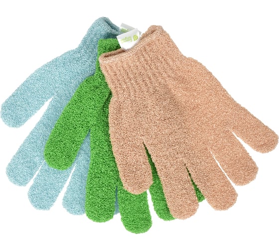 Изображение товара Мочалка для душа Банные Штучки перчатка, 19х13 см, цвет в ассортименте 40025