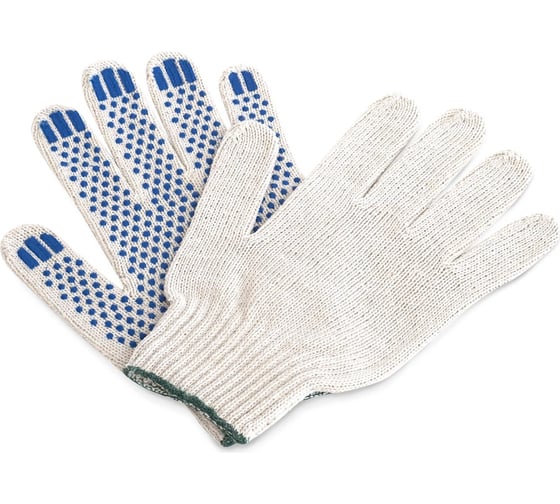 Изображение товара Перчатки Berhau премиум х/б с пвх, 7,5.класс, 7 ниток, протектор комби 5293