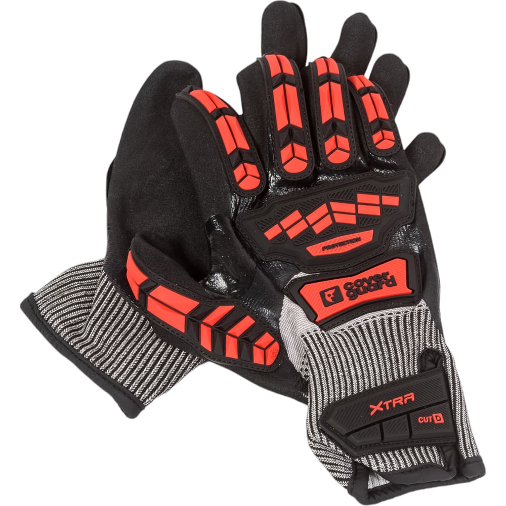 Изображение товара Противоударные антипорезные перчатки COVERGUARD EUROCUT IMPACT 200 красные 10