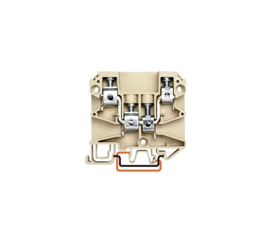Изображение товара Клеммник Klemsan 4-х выводной, на DIN-рейку (MR35/ MR32), 2x10/2x16 мм.кв., (бежевый); AYK 10/16 20 шт. 0.0.0.3.395100