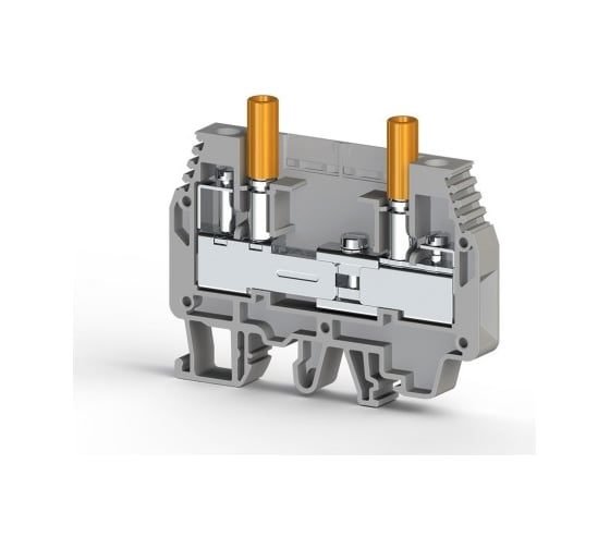 Изображение товара Клеммник Klemsan измерительный с 1-м тест.разъемом, 6мм.кв., (серый); WGO3 50 шт. 0.0.0.3.375693