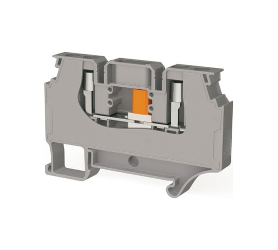 Изображение товара Клеммник Klemsan измерительный с 2-мя тест.разъемами, 6мм.кв., (серый); WGO 6 50 шт. 0.0.0.3.309609