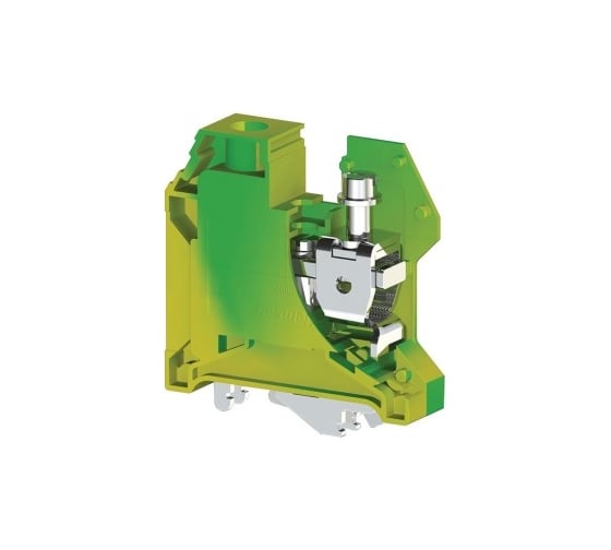 Изображение товара Клеммник Klemsan на DIN-рейку (MR32/ MR35), 35 мм.кв., (земля); AVK 35T RD/NM Серия V0 40 шт. 0.0.0.3.341050
