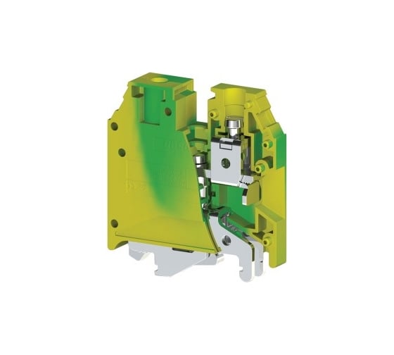 Изображение товара Клеммник Klemsan на DIN-рейку (MR32/ MR35), 16 мм.кв., (земля); AVK 16T RD/NM Серия V0 50 шт. 0.0.0.3.341040