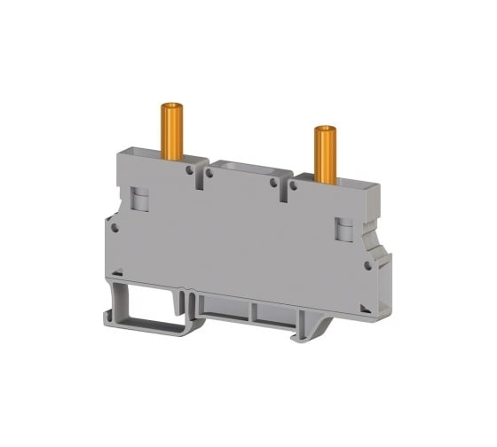 Изображение товара Клеммник Klemsan измерительный с 2-мя тест.разъемами, 6мм.кв., (серый); WGO4 50 шт. 0.0.0.3.376090