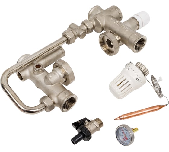 Изображение товара Насосно-смесительный узел VALTEC без насоса, монтажная длина насоса 130 мм VT.VALMIX.0.130