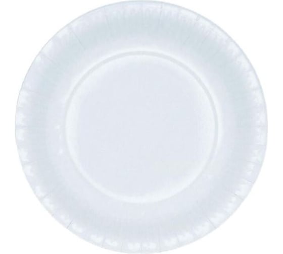 Изображение товара Одноразовая бумажная тарелка ООО Комус 18 см, белая, ламинированная 500 шт 1809956