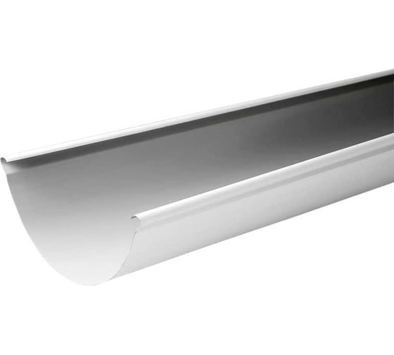 Изображение товара Водосточный желоб NIKA круглый 0,5 RAL 9003 двусторонний, 3 м, термопленка В0000043033