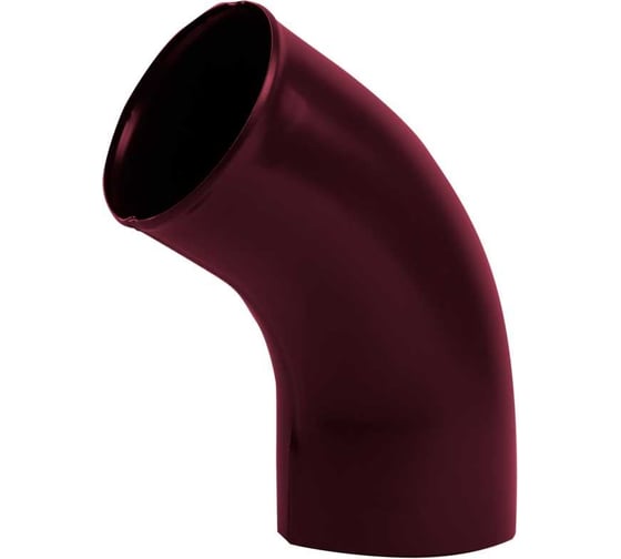 Изображение товара Колено трубы NIKA круглое сливное с завальцованным торцом RAL 3005 (вишневый) В0000019180