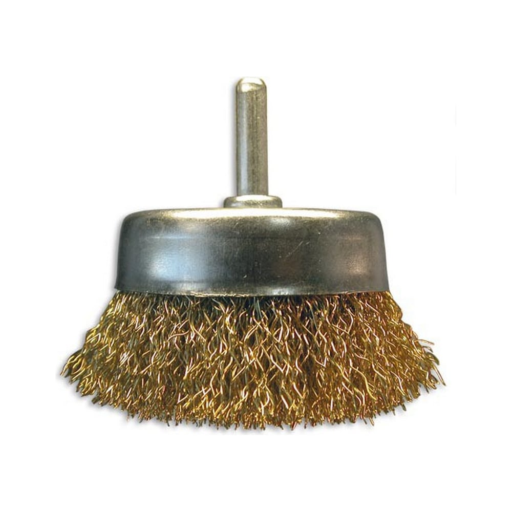 Изображение товара Щетка-крацовка чашка 50 мм со шпилькой, стальная проволока, волнистая форма