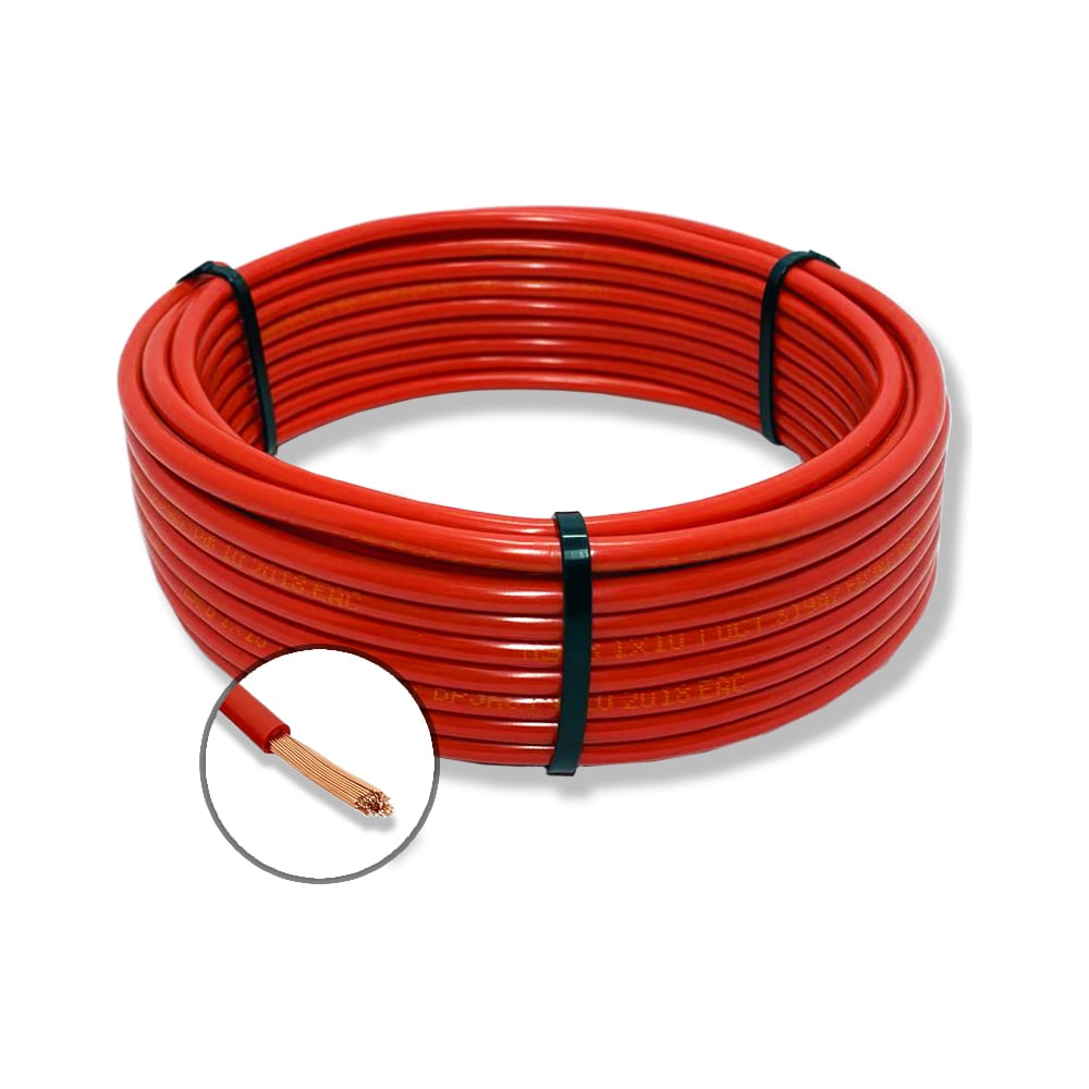 Изображение товара Электрический провод ПуГВ ПРОВОДНИК 1x35 мм2 500 м красный ГОСТ