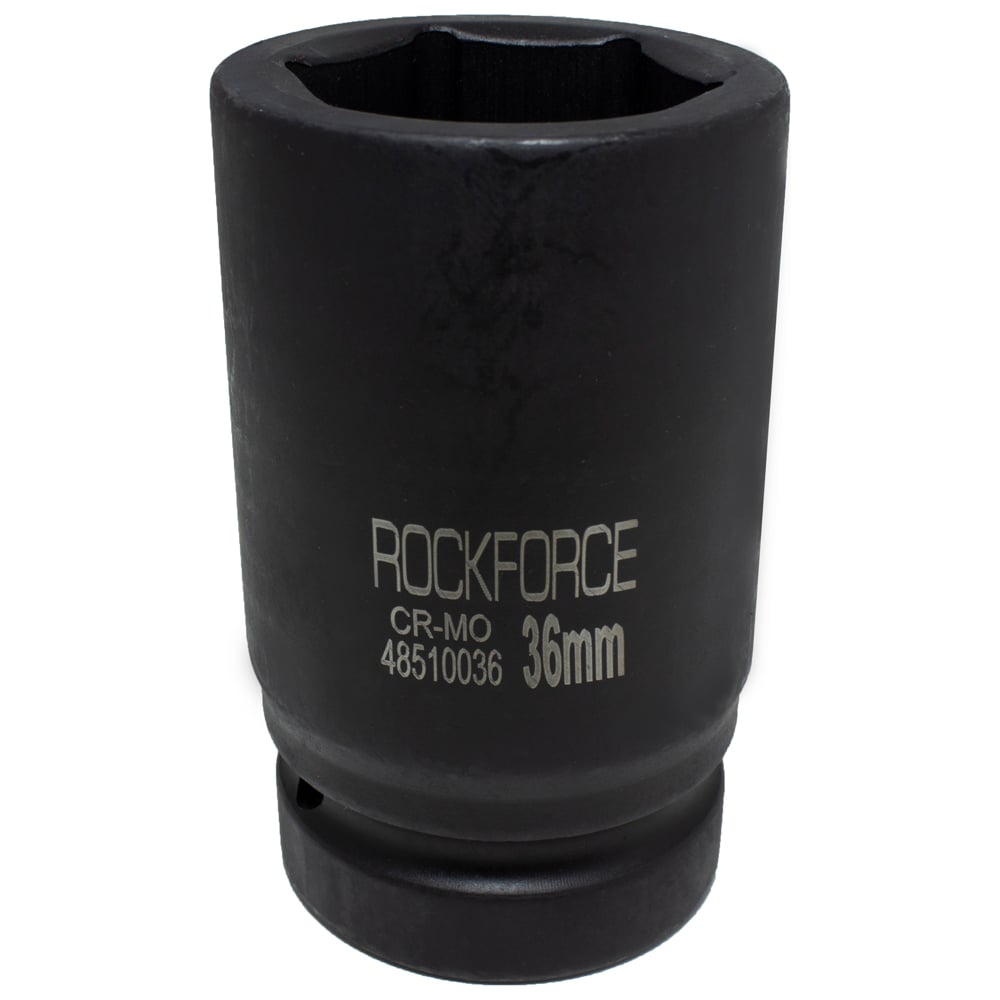 Изображение товара Головка торцевая ударная удлиненная 36 мм 1 дюйм CrMo ROCKFORCE RF-48510036