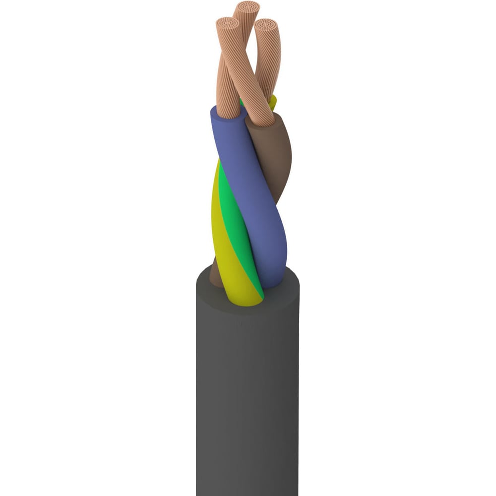 Изображение товара Провод ОРЕОЛ ПВС черный 2,5 мм2 100 м ГОСТ