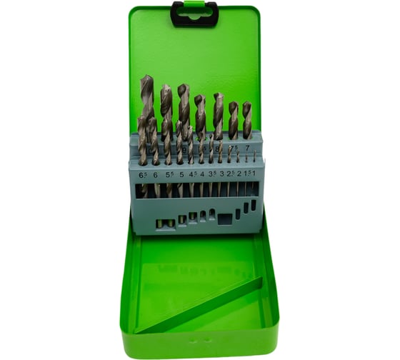 Изображение товара Набор сверл по металлу 19 шт (1-10 мм, шаг 0.5 мм) Pobedit 4511190