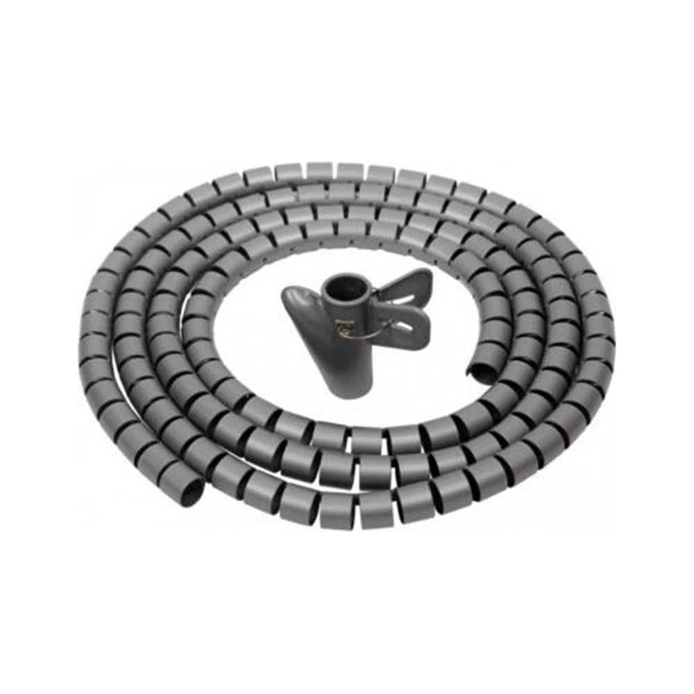 Изображение товара Кабельный бандаж HLT БК 30мм с ключом 2м монтажная спираль серый полиэтилен