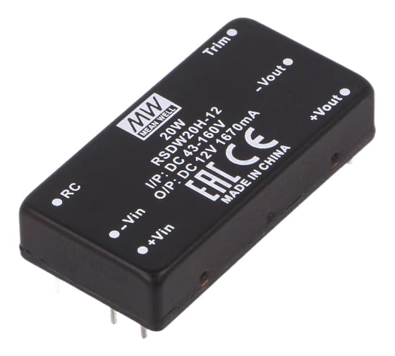 Изображение товара Преобразователь Mean Well RSDW20H-12 DC-DC Т03178697