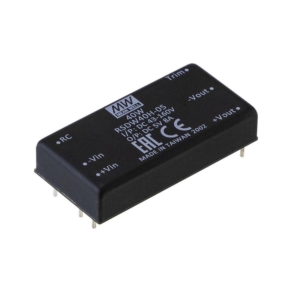Изображение товара Преобразователь Mean Well RSDW40G-05 DC-DC 5V 40W защита от короткого замыкания