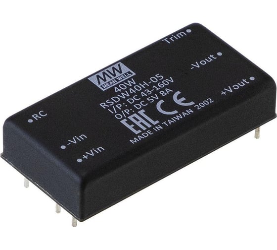 Изображение товара Преобразователь Mean Well RSDW40G-05 DC-DC Т03628406