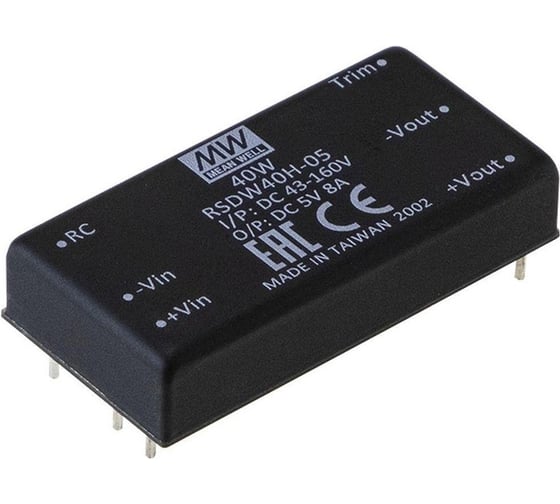 Изображение товара Преобразователь Mean Well RSDW40G-05 DC-DC Т03628406