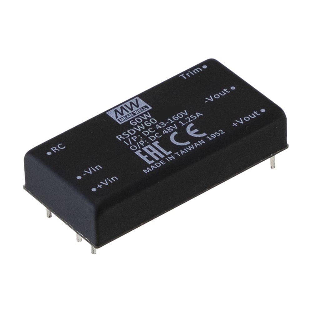 Изображение товара Преобразователь Mean Well RSDW60G-12 DC-DC 60 Вт стабилизация