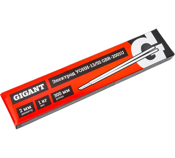 Изображение товара Электроды УОНИ 13/55 (2 мм; 1 кг) Gigant GBR-2001U
