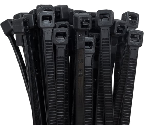 Изображение товара Нейлоновый хомут ЭЛЕКТРОБС 3.6x150 мм, стандартный, цвет черный 21004