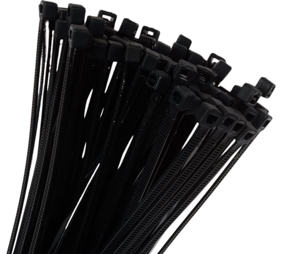 Изображение товара Нейлоновый хомут ЭЛЕКТРОБС 3.6x400 мм, стандартный, цвет черный 21009