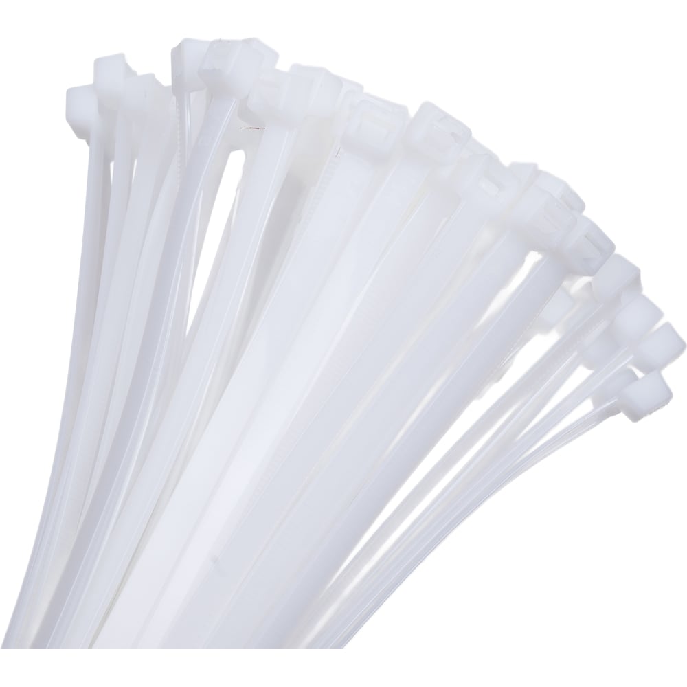 Изображение товара Нейлоновый хомут ЭЛЕКТРОБС 7.6x300 мм, стандартный, цвет белый 20020