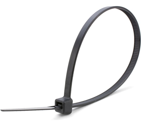 Изображение товара Нейлоновый хомут ЭЛЕКТРОБС 4.8x400 мм, стандартный, цвет черный 21015