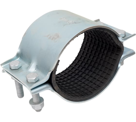 Изображение товара Ремонтный хомут АТКА оцинкованный, 2-составной, ду125, l=103 мм, 4 болта 1001010110