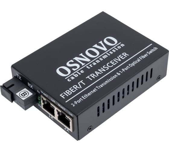 Изображение товара Оптический медиаконвертер OSNOVO OMC-100-21S5b Fast Ethernet. sct1294