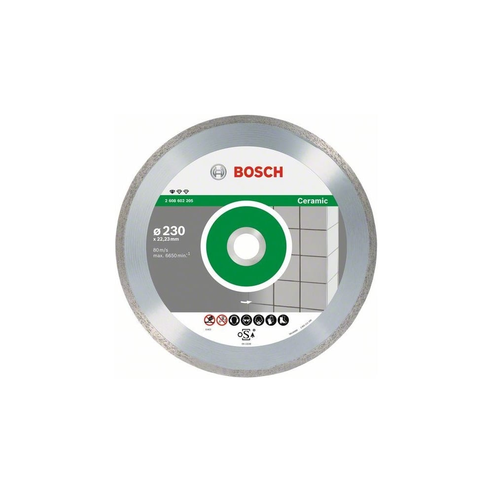 Алмазный диск Bosch диск алмазный по керамике bosch 2608602539 250x30 25 4x1 6 мм мм сплошной сухой рез