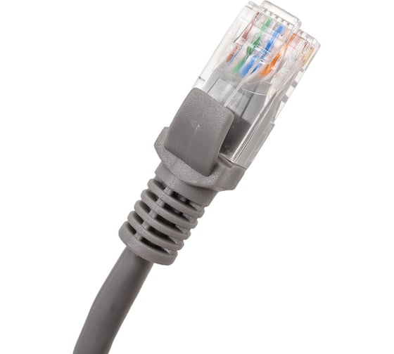 Изображение товара Патч-корд Ripo standart utp4 cat 5e, cu, rj45, 10 m (серый) 003-300112