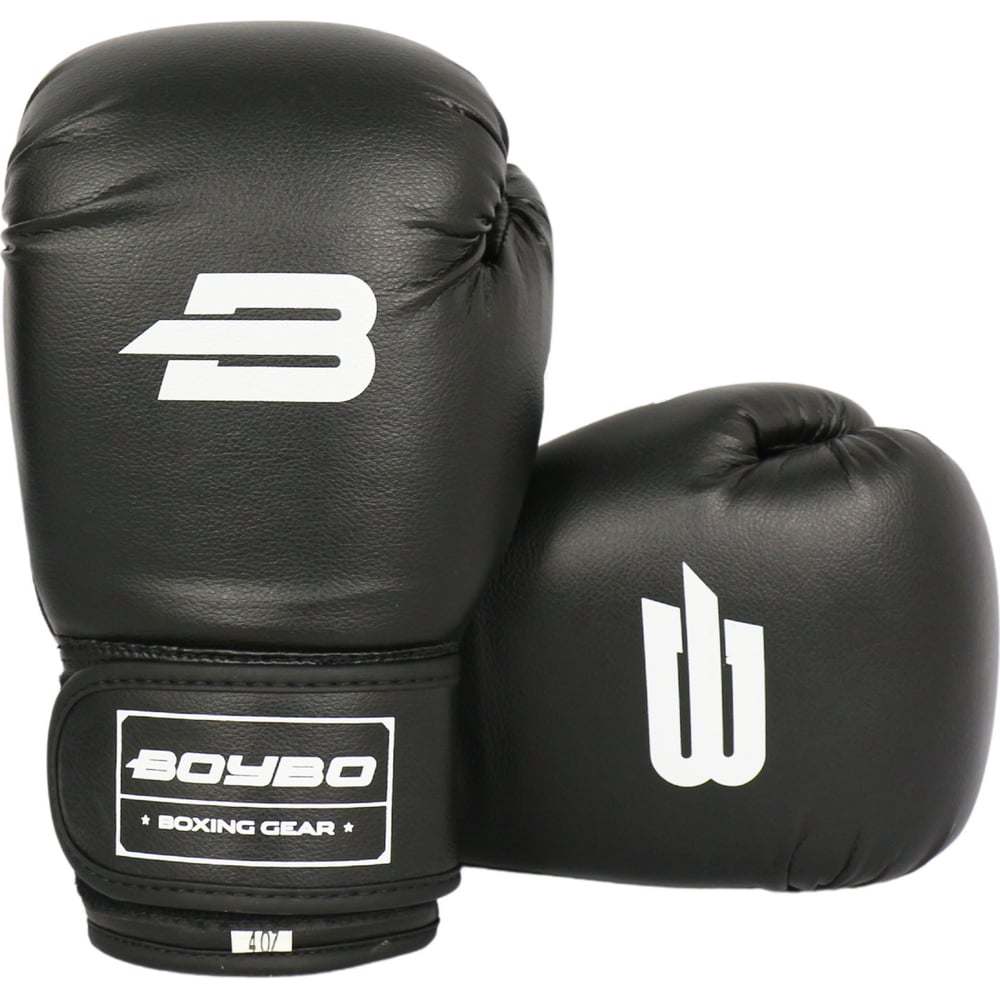 Изображение товара Боксерские перчатки Boybo basic, bbg100 черные 4631143613473