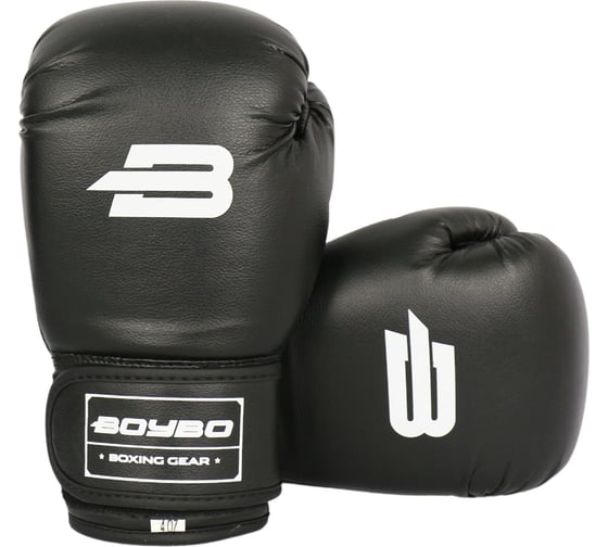 Изображение товара Боксерские перчатки Boybo basic, bbg100 черные 4631143613473