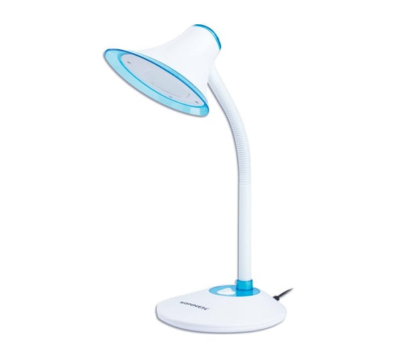 Изображение товара Настольный светильник SONNEN OU-608, на подставке, светодиодный, 5 Вт, белый/синий, 236669