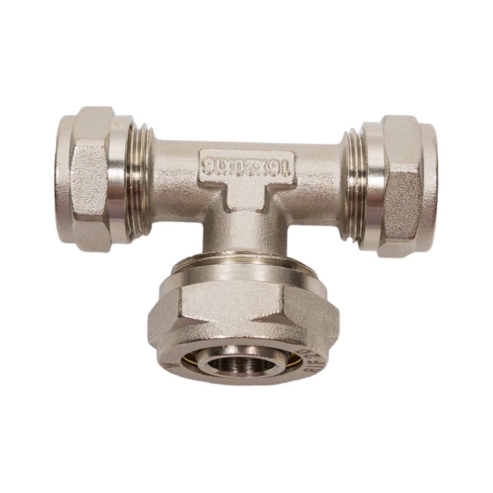 Изображение товара Тройник STI 16x20x16 из латуни для труб водопровода и отопления