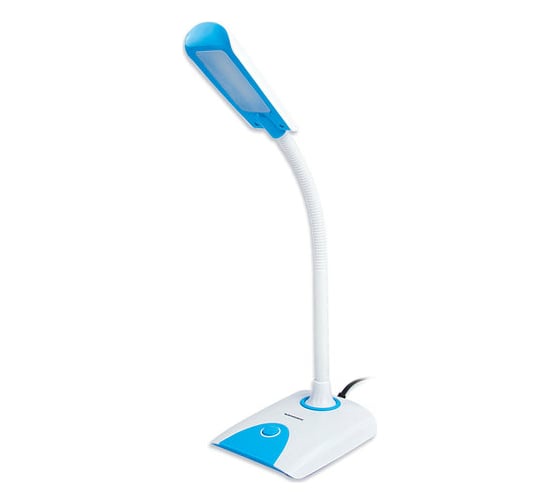 Изображение товара Настольный светильник SONNEN OU-146, на подставке, светодиодный, 4 Вт, белый/синий, 236671